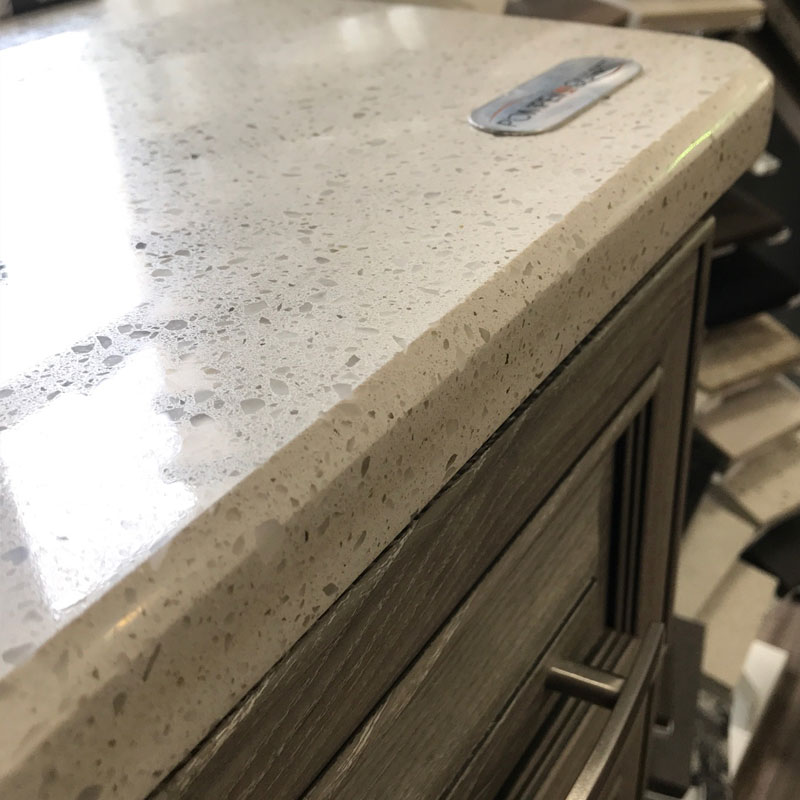 Work Gallery Industrial Quartz Granite, 1 4 Inch Beveled Edge Countertop